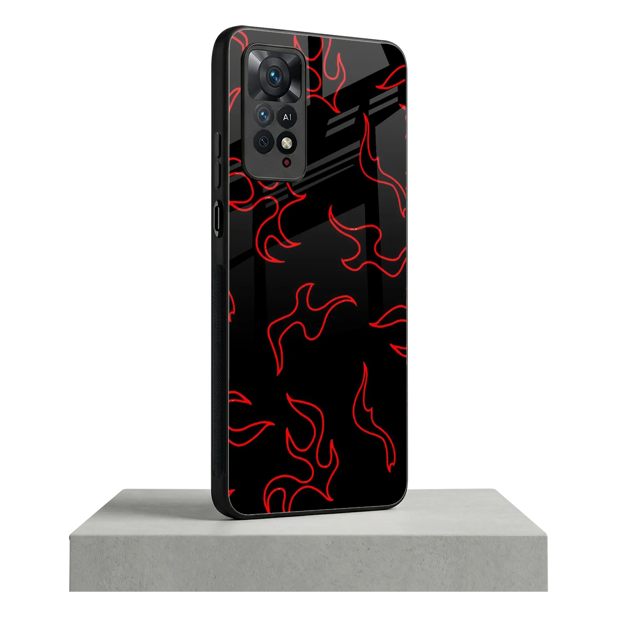 Lil Flames Red redmi note 11 pro mobile cover | shockproof glass phone case