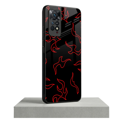 Lil Flames Red redmi note 11 pro mobile cover | shockproof glass phone case
