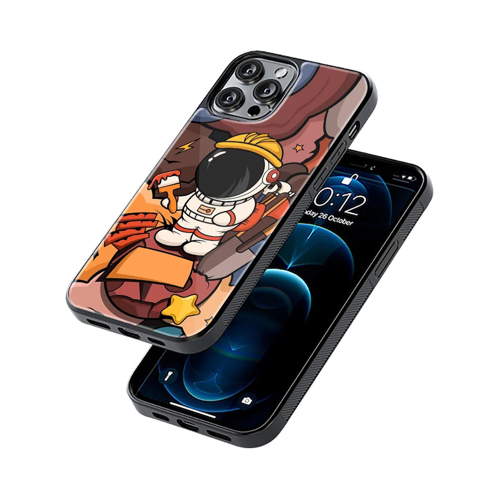 Protective Glass Back Phone Case Compatible with iPhone, Samsung, OnePlus, Pixel & More
