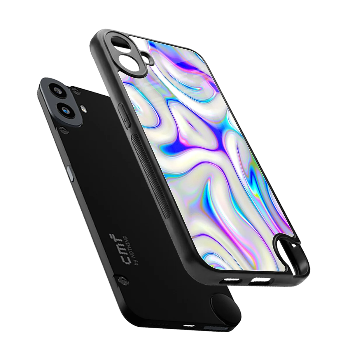 Lilac Drift sleek cmf nothing phone 1 cover with tempered glass back and TPU edges