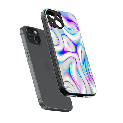Lilac Drift sleek iphone 13 cover with tempered glass back and TPU edges