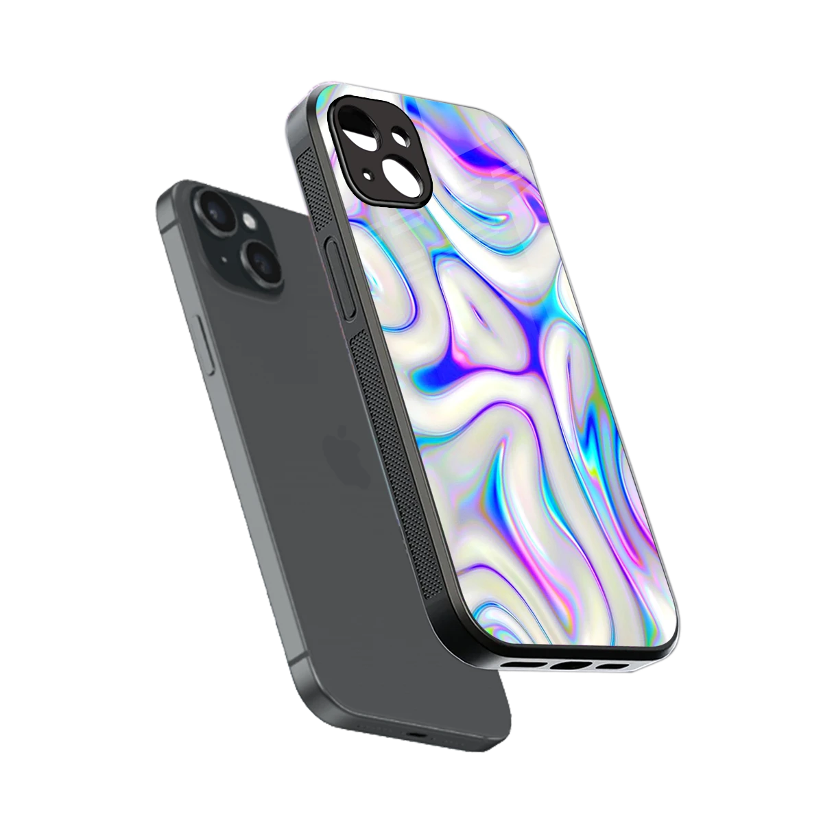 Lilac Drift sleek iphone 14 plus cover with tempered glass back and TPU edges