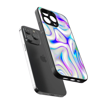 Lilac Drift sleek iphone 15 pro cover with tempered glass back and TPU edges