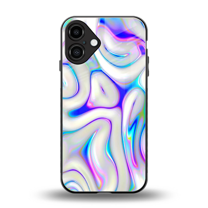 Lilac Drift back phone cover | glass case for iphone 16 plus