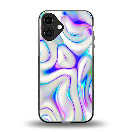 Lilac Drift back phone cover | glass case for iphone 16 plus