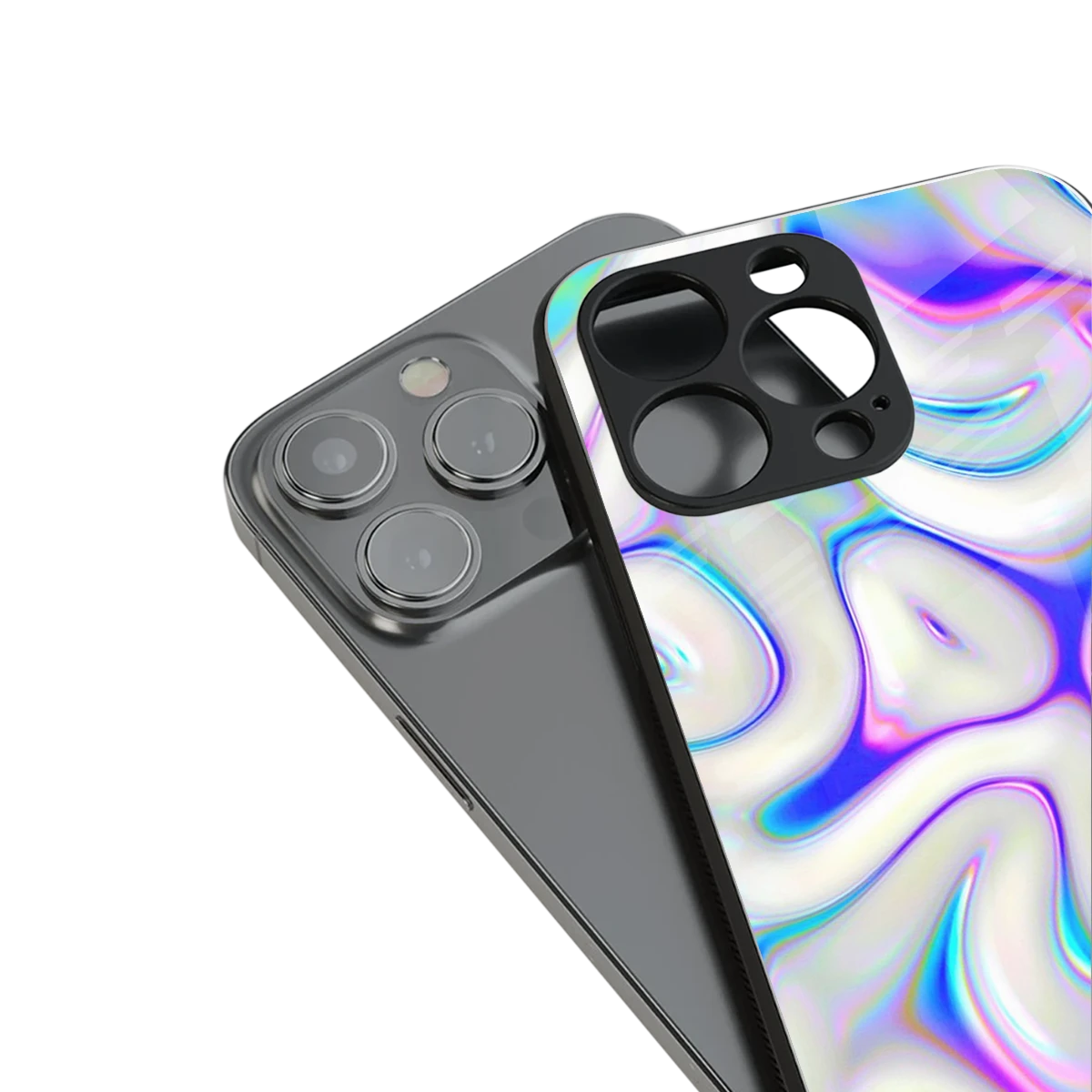 Lilac Drift stylish phone case for iphone 15 pro | glossy glass and slim fit