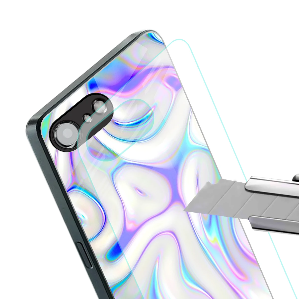 Lilac Drift stylish phone case for iphone 17e | glossy glass and slim fit