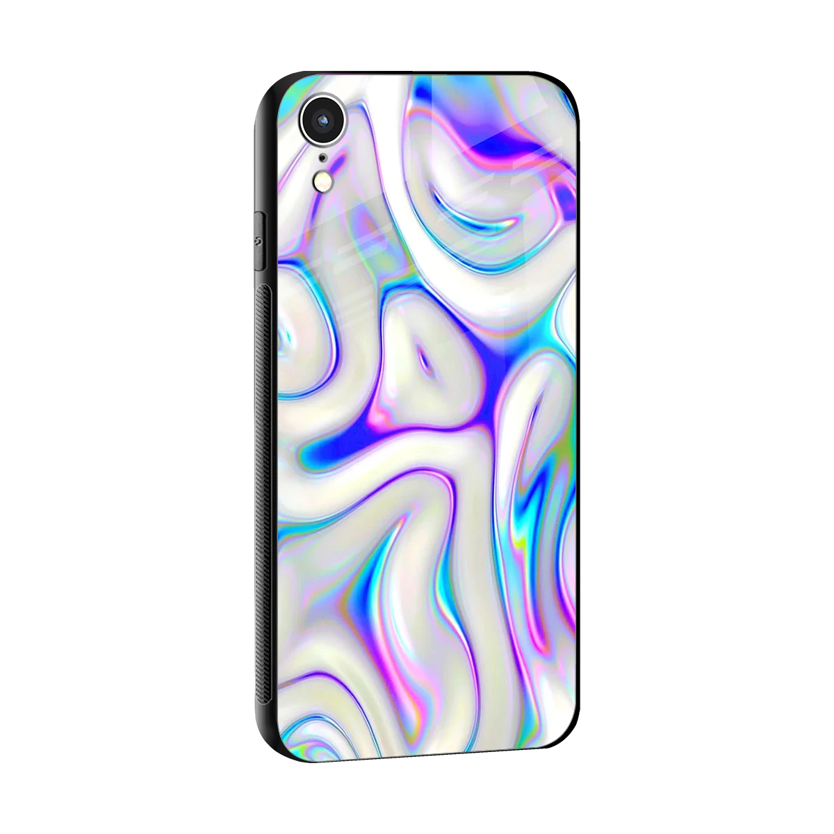 Lilac Drift sleek iphone xr cover with tempered glass back and TPU edges
