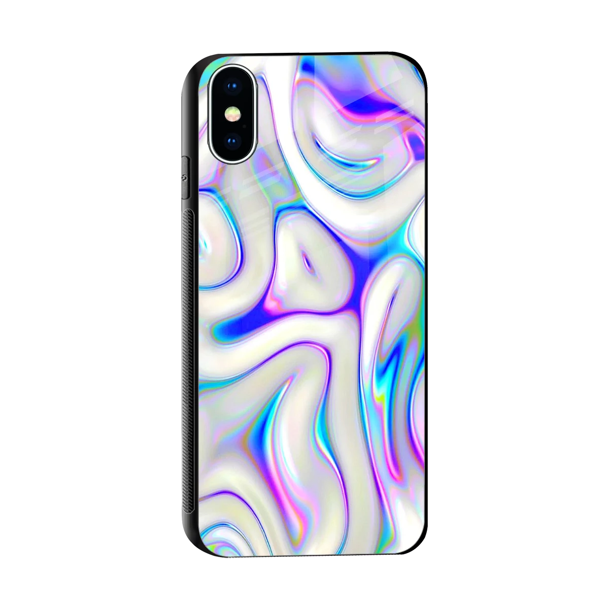 Lilac Drift sleek iphone xs cover with tempered glass back and TPU edges