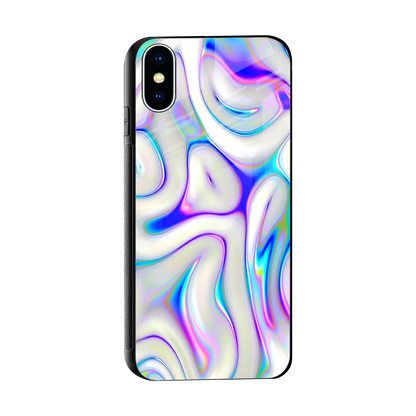 Lilac Drift sleek iphone xs cover with tempered glass back and TPU edges