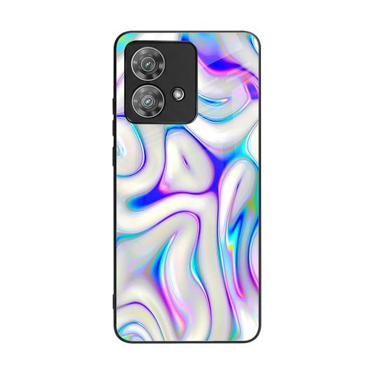 Lilac Drift back phone cover | glass case for motorola edge 40 neo 5g