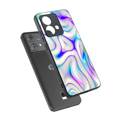 Lilac Drift sleek motorola edge 40 neo 5g cover with tempered glass back and TPU edges