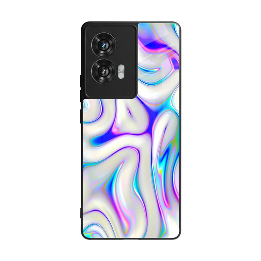 Lilac Drift back phone cover | glass case for motorola edge 50 fusion