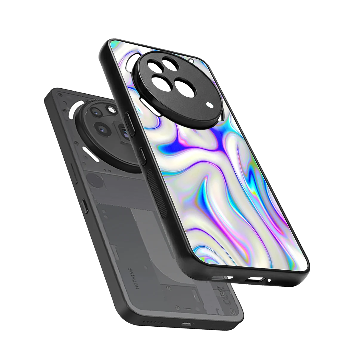 Lilac Drift sleek nothing phone 3a pro cover with tempered glass back and TPU edges