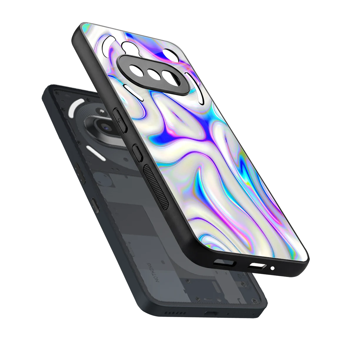 Lilac Drift sleek nothing phone 3a cover with tempered glass back and TPU edges