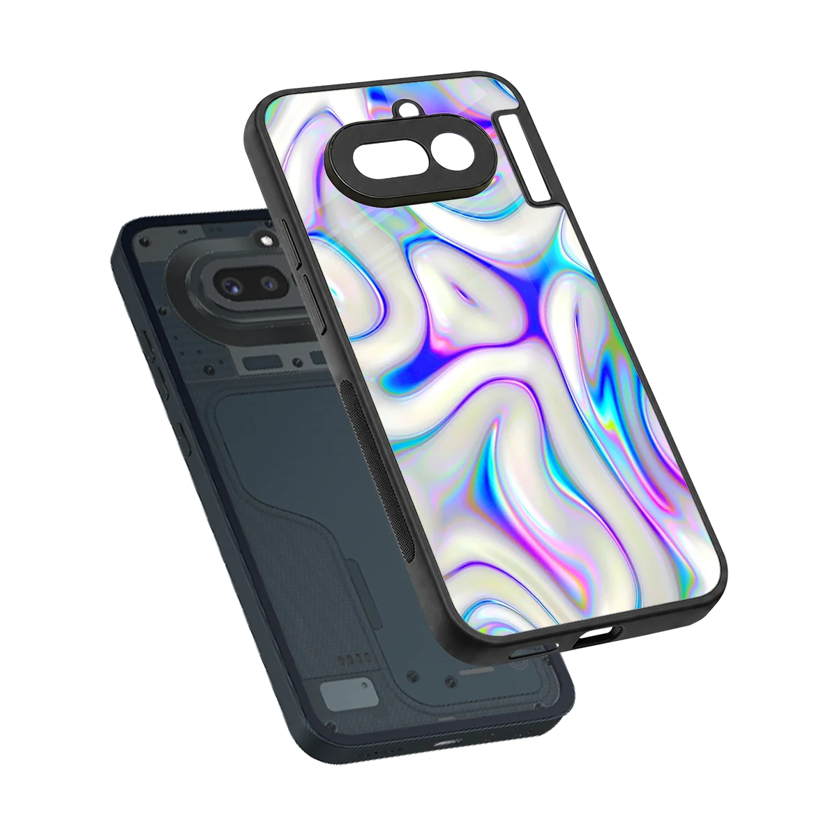 Lilac Drift sleek nothing phone 4a cover with tempered glass back and TPU edges