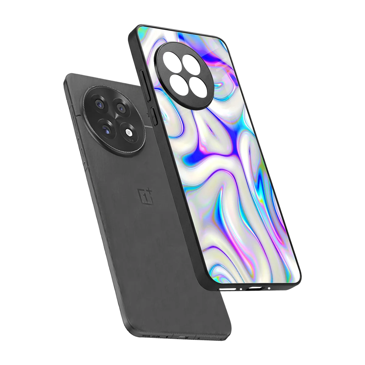 Lilac Drift sleek oneplus 13r cover with tempered glass back and TPU edges