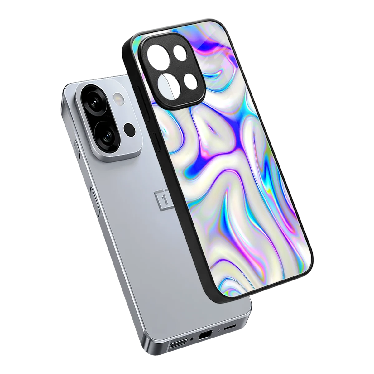 Lilac Drift sleek oneplus 13s cover with tempered glass back and TPU edges