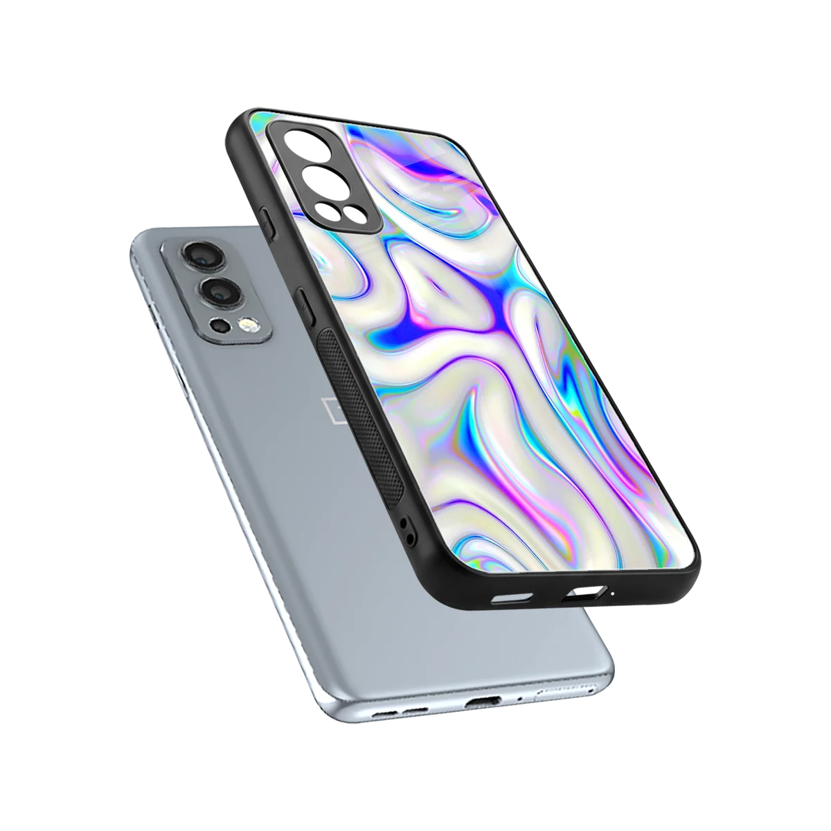Lilac Drift sleek oneplus nord 2 cover with tempered glass back and TPU edges