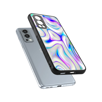 Lilac Drift sleek oneplus nord 2 cover with tempered glass back and TPU edges