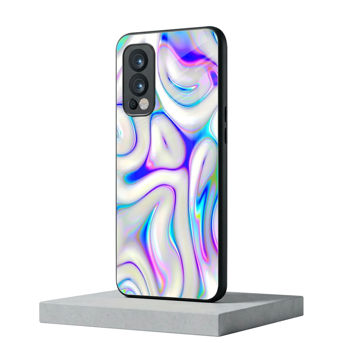 Lilac Drift oneplus nord 2 mobile cover | shockproof glass phone case