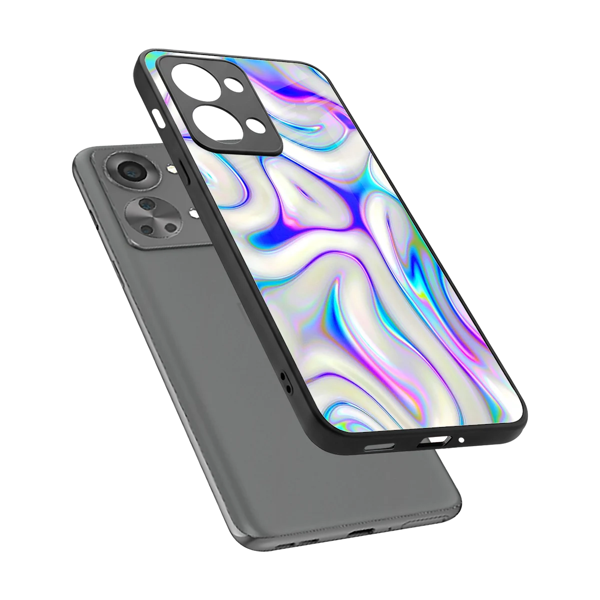 Lilac Drift sleek oneplus nord 2t cover with tempered glass back and TPU edges