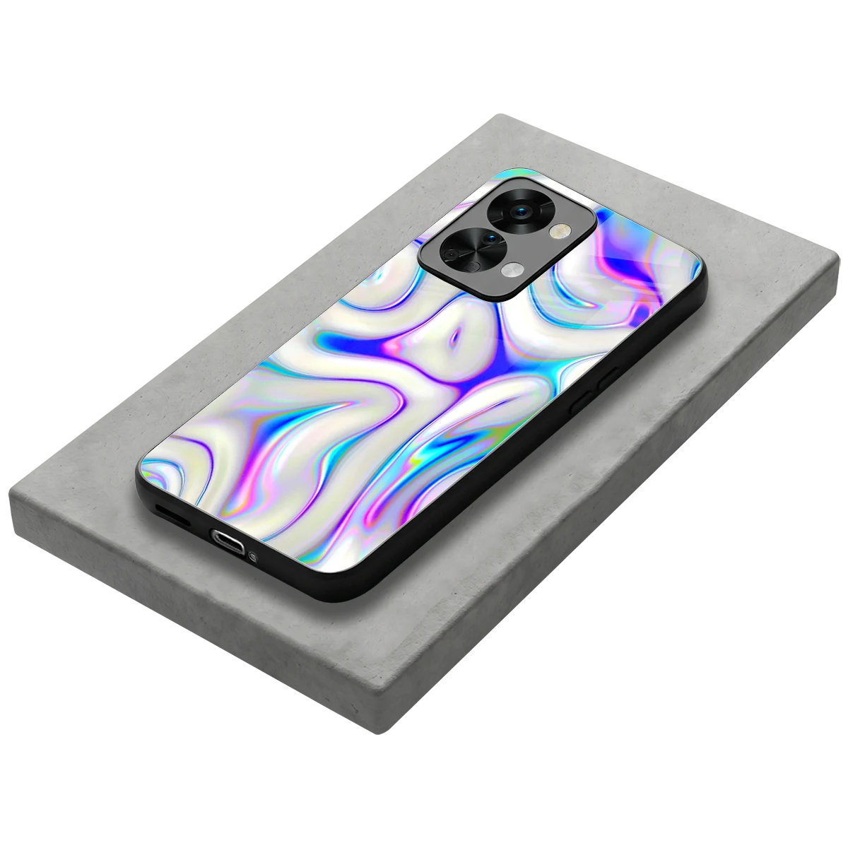 Lilac Drift stylish phone case for oneplus nord 2t | glossy glass and slim fit