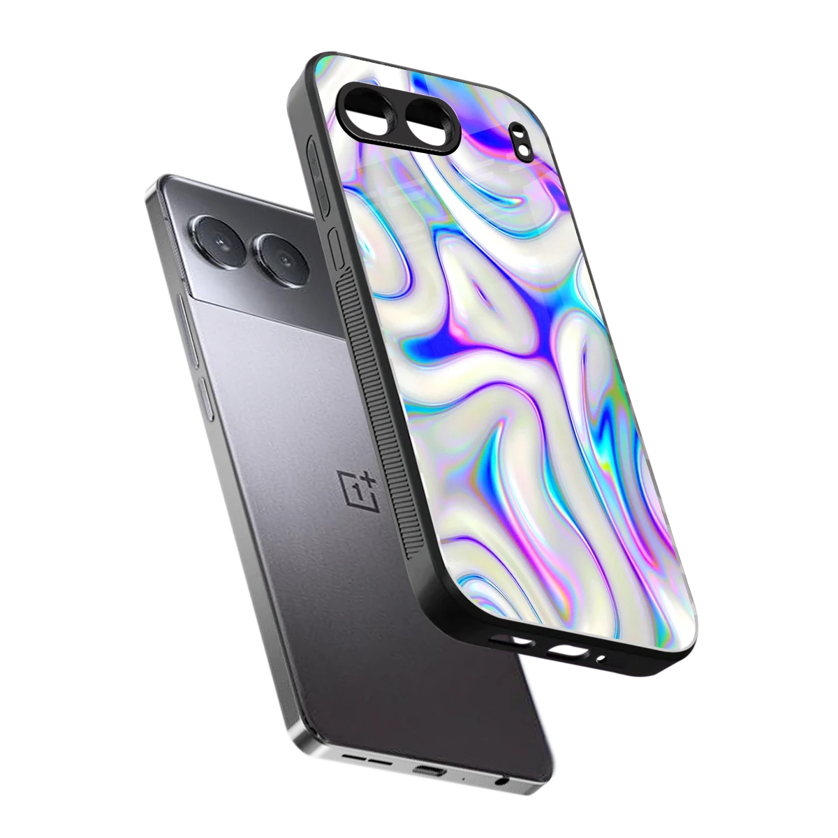 Lilac Drift sleek oneplus nord 4 cover with tempered glass back and TPU edges