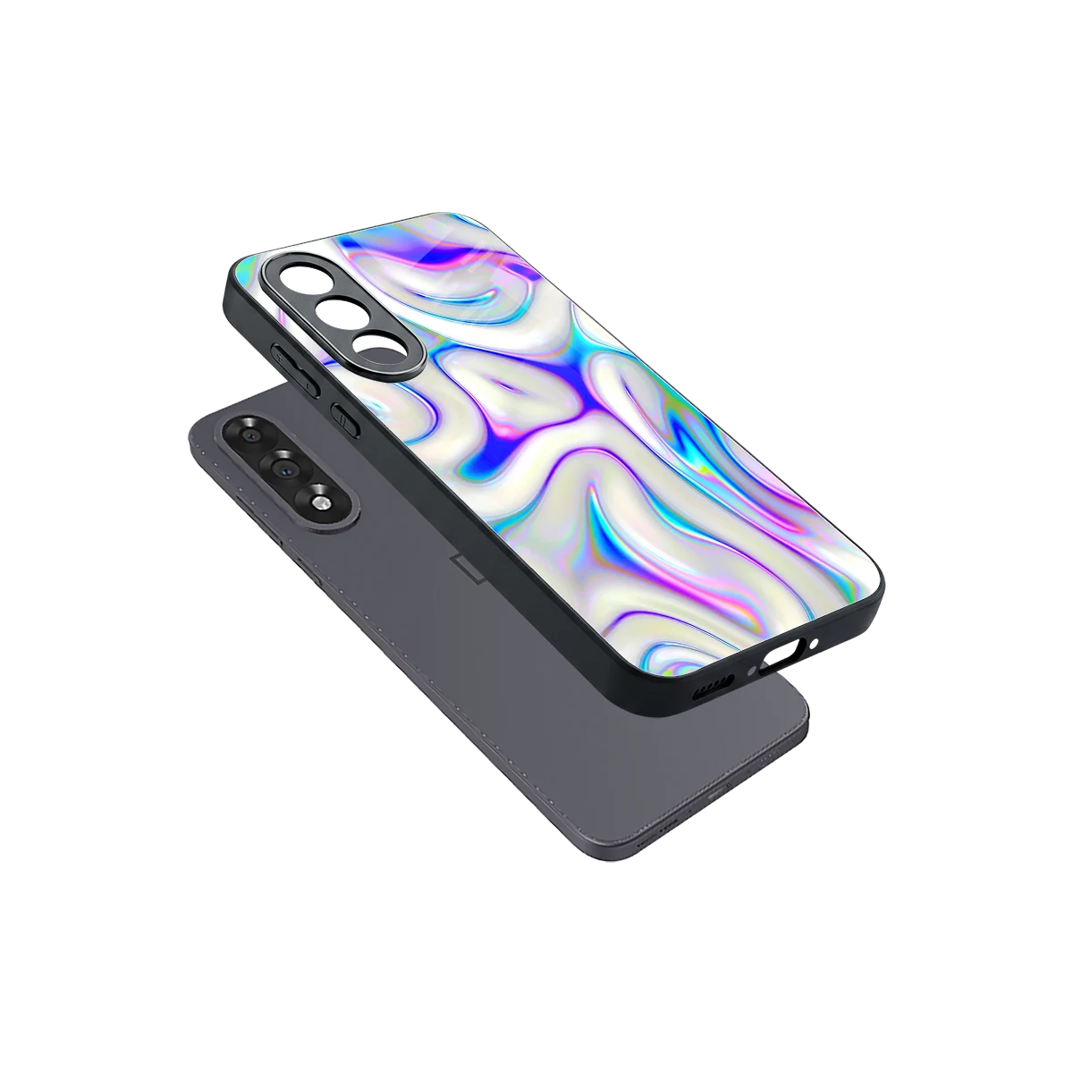 Lilac Drift sleek oneplus nord 5 cover with tempered glass back and TPU edges