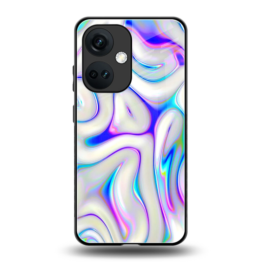 Lilac Drift back phone cover | glass case for oneplus nord ce 3