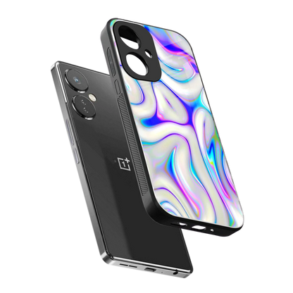 Lilac Drift sleek oneplus nord ce 3 cover with tempered glass back and TPU edges