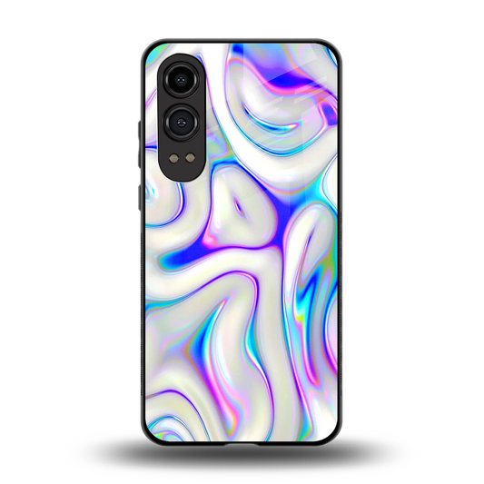 Lilac Drift back phone cover | glass case for oneplus nord ce 4 lite