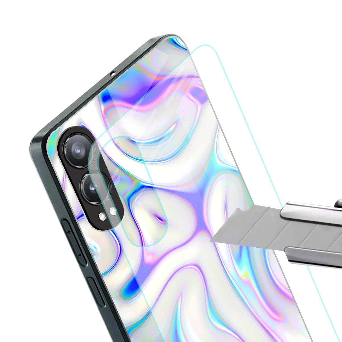 Lilac Drift stylish phone case for oneplus nord ce 4 lite | glossy glass and slim fit