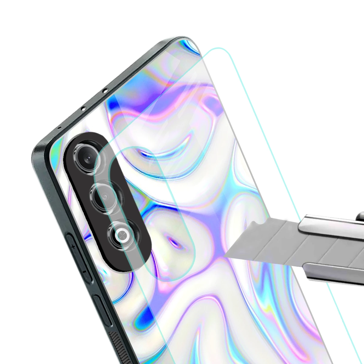 Lilac Drift stylish phone case for oneplus nord ce 4 | glossy glass and slim fit