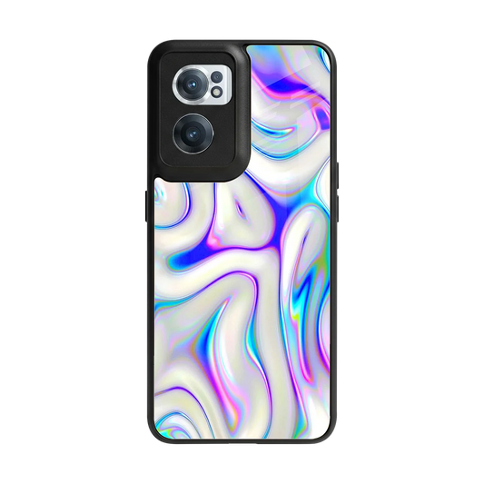 Lilac Drift back phone cover | glass case for oneplus nord ce 2