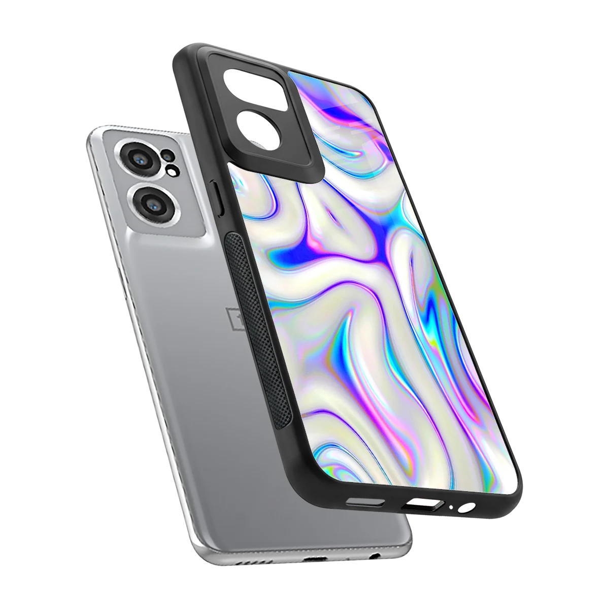 Lilac Drift sleek oneplus nord ce 2 cover with tempered glass back and TPU edges