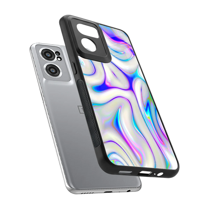 Lilac Drift sleek oneplus nord ce 2 cover with tempered glass back and TPU edges