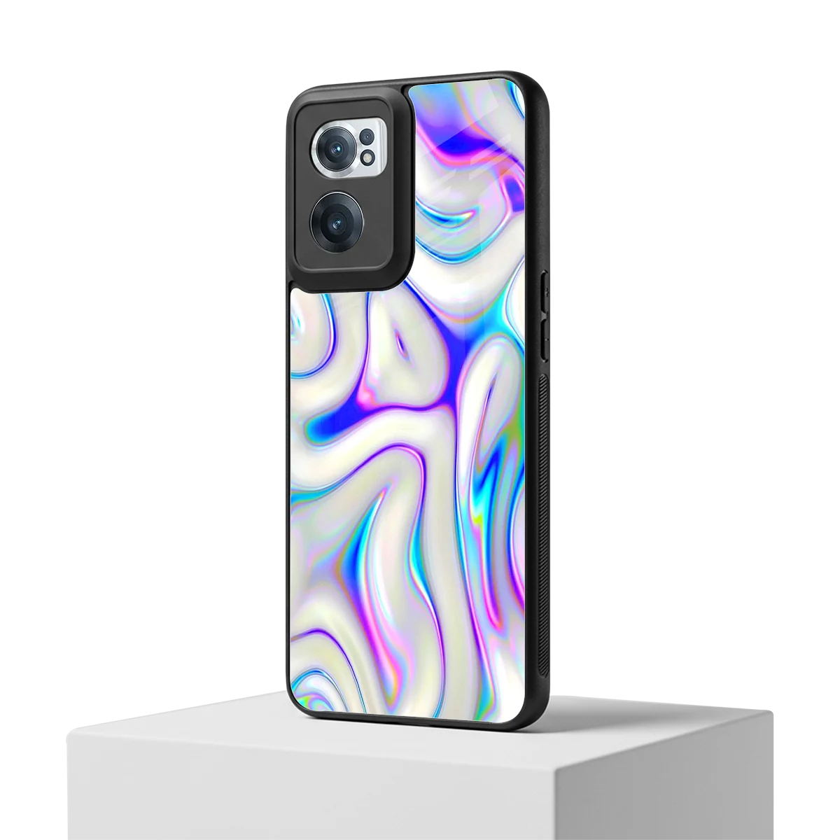 Lilac Drift oneplus nord ce 2 mobile cover | shockproof glass phone case