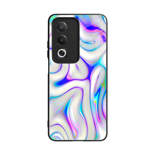 Lilac Drift back phone cover | glass case for oppo a3 pro