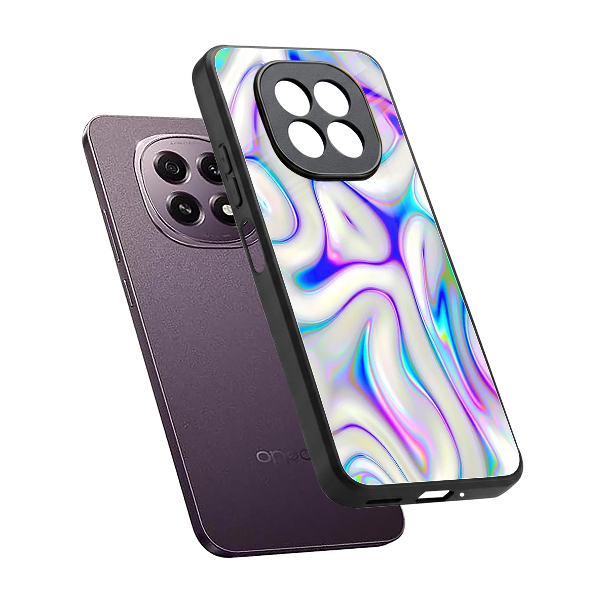 Lilac Drift sleek oppo f29 5g cover with tempered glass back and TPU edges