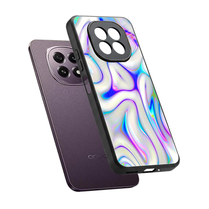 Lilac Drift sleek oppo f29 5g cover with tempered glass back and TPU edges