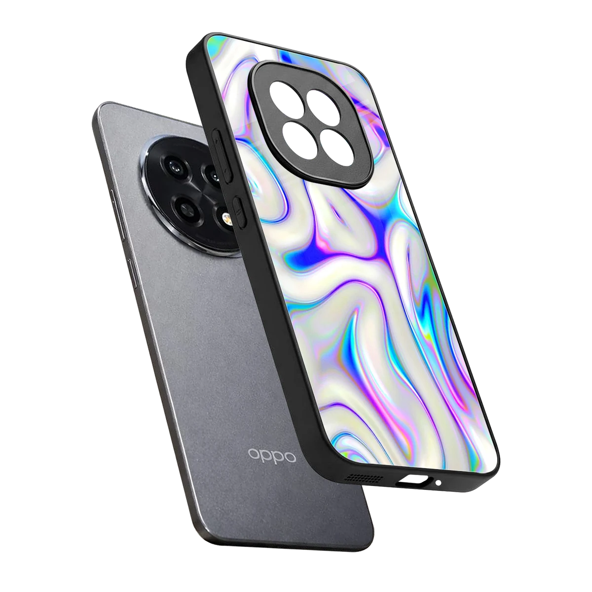 Lilac Drift sleek oppo f29 pro 5g cover with tempered glass back and TPU edges