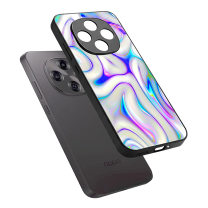 Lilac Drift sleek oppo f31 pro 5g cover with tempered glass back and TPU edges