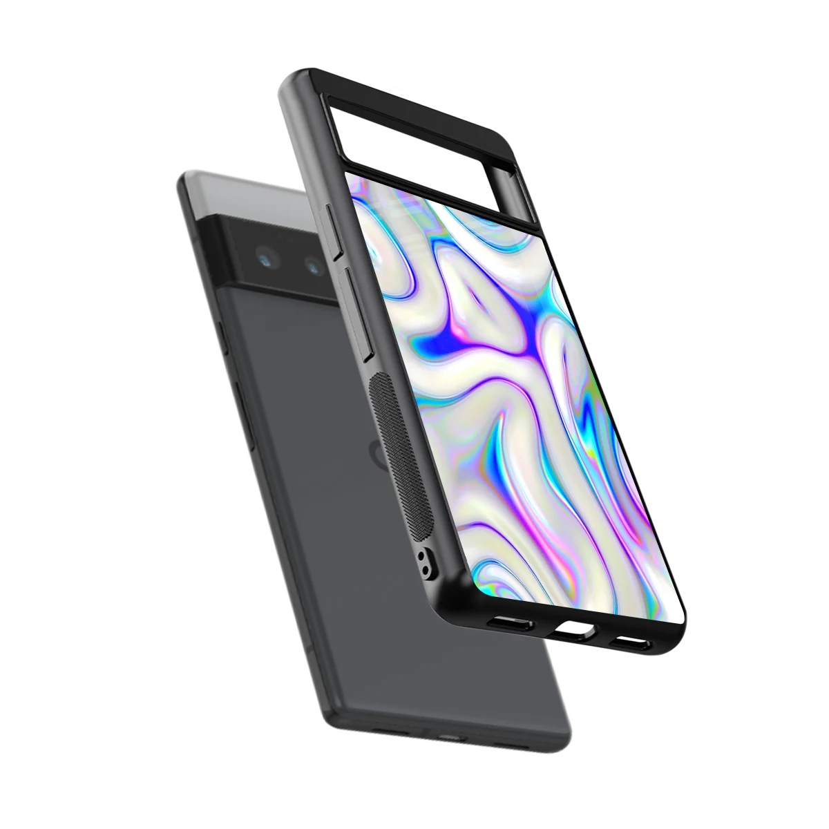 Lilac Drift sleek google pixel 6 pro cover with tempered glass back and TPU edges