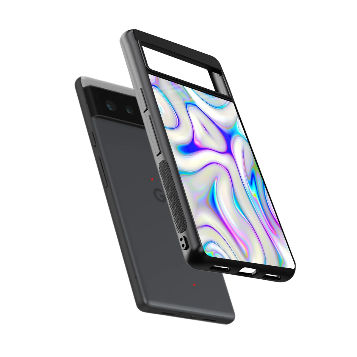 Lilac Drift sleek google pixel 6 cover with tempered glass back and TPU edges