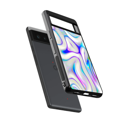 Lilac Drift sleek google pixel 6a cover with tempered glass back and TPU edges