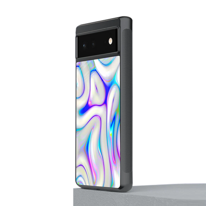Lilac Drift stylish phone case for google pixel 6a | glossy glass and slim fit