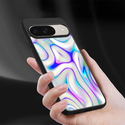 Lilac Drift sleek google pixel 9 cover with tempered glass back and TPU edges