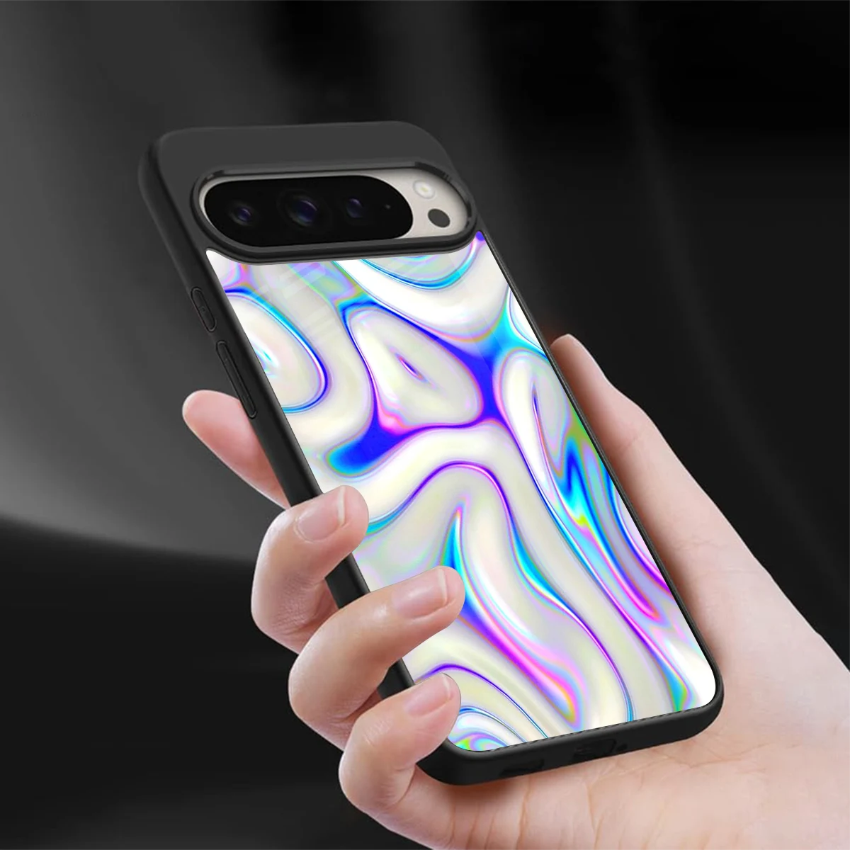 Lilac Drift sleek google pixel 9 pro cover with tempered glass back and TPU edges