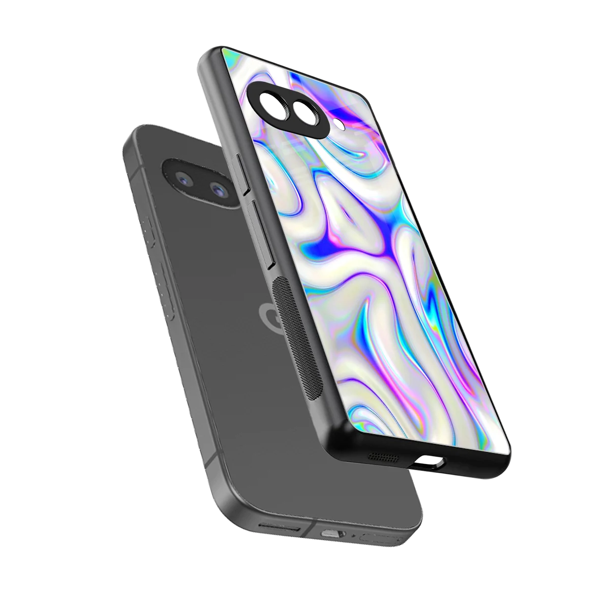 Lilac Drift sleek google pixel 10a cover with tempered glass back and TPU edges